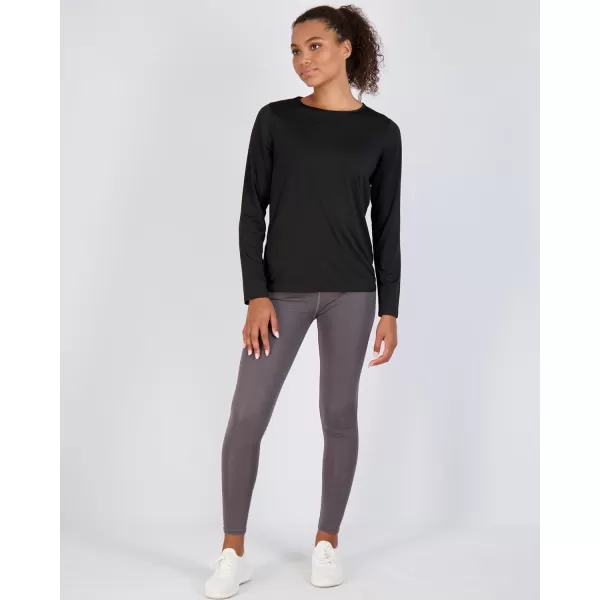 Real Essentials 4 Pack Womens DryFit Tech Stretch LongSleeve Athletic Workout TShirt Available in Plus SizePlus Size Set 1