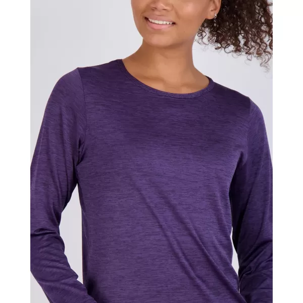 Real Essentials 4 Pack Womens DryFit Tech Stretch LongSleeve Athletic Workout TShirt Available in Plus SizeRegular Size Set 11