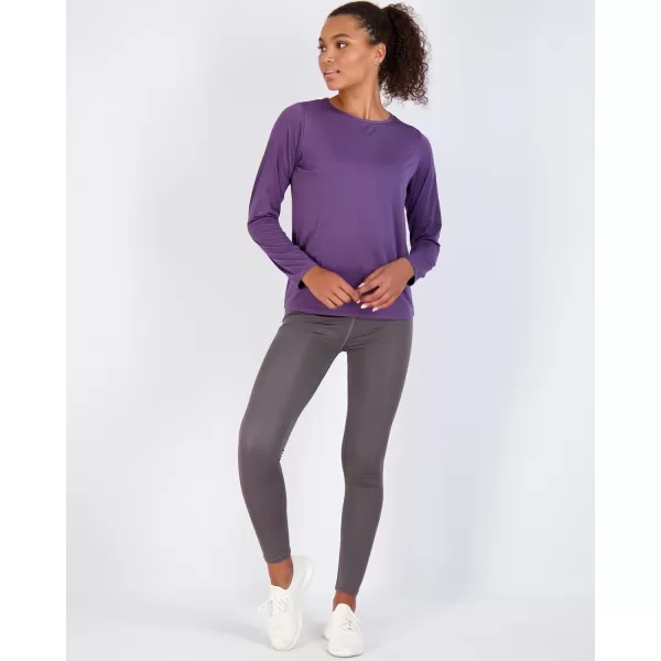 Real Essentials 4 Pack Womens DryFit Tech Stretch LongSleeve Athletic Workout TShirt Available in Plus SizeRegular Size Set 12