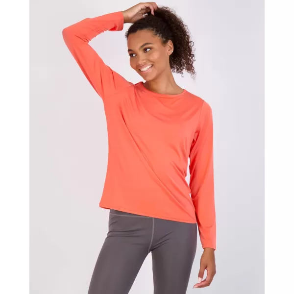Real Essentials 4 Pack Womens DryFit Tech Stretch LongSleeve Athletic Workout TShirt Available in Plus SizeRegular Size Set 12