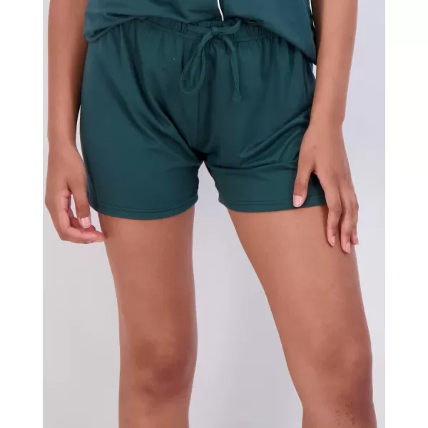 Real Essentials 4 Piece Womens Long amp Short Sleeve Button Down Pajama Set  Ultra Soft Available In Plus SizeShort Sleeve Short Sleeve  Set 9