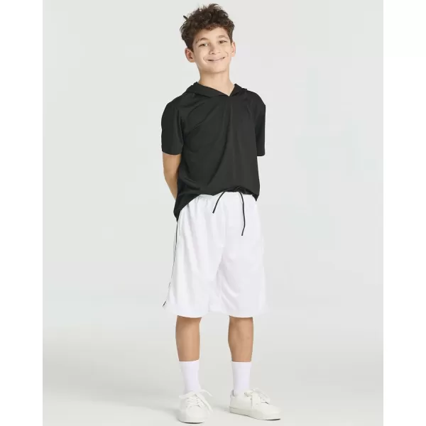 Real Essentials 5 Pack Boys Athletic Basketball Shorts with Pockets  Youth Activewear Ages 418Set 5