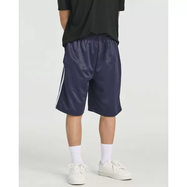 Real Essentials 5 Pack Boys Athletic Basketball Shorts with Pockets  Youth Activewear Ages 418Set 8