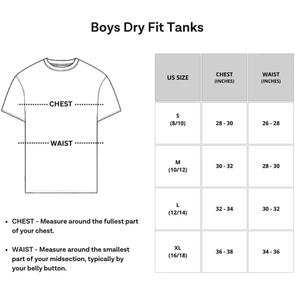 Real Essentials 5 Pack Boys DryFit Active Athletic Performance Tank TopSet 10