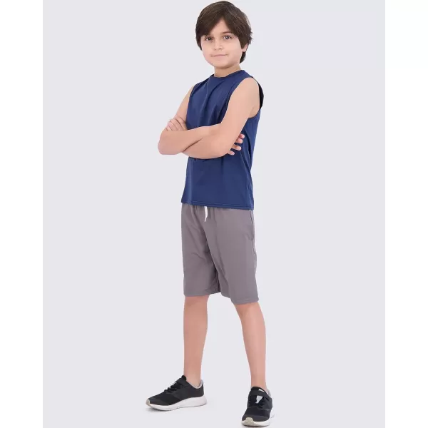 Real Essentials 5 Pack Boys DryFit Active Athletic Performance Tank TopSet 2