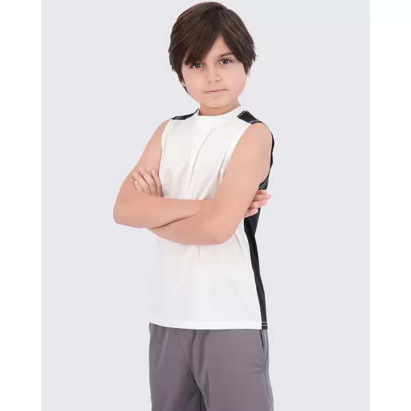 Real Essentials 5 Pack Boys DryFit Active Athletic Performance Tank TopSet 3