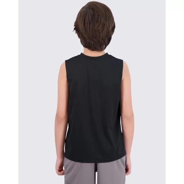 Real Essentials 5 Pack Boys DryFit Active Athletic Performance Tank TopSet 6