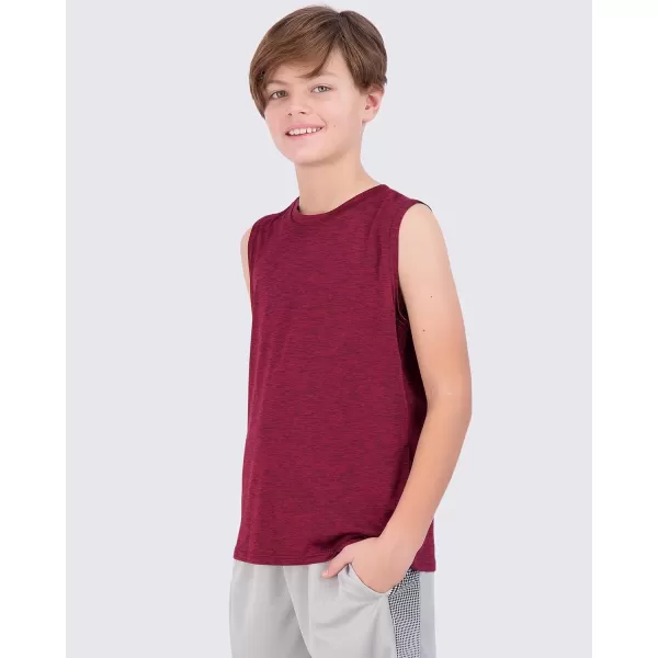 Real Essentials 5 Pack Boys DryFit Active Athletic Performance Tank TopSet 7