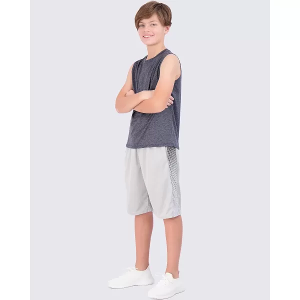 Real Essentials 5 Pack Boys DryFit Active Athletic Performance Tank TopSet 7