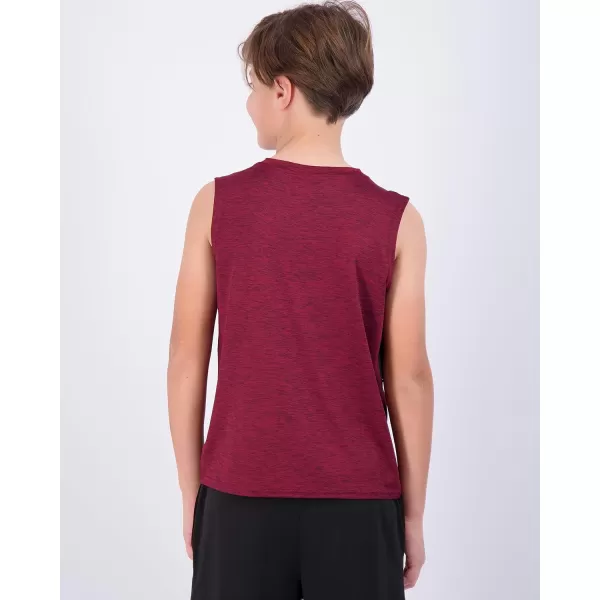 Real Essentials 5 Pack Boys DryFit Active Athletic Performance Tank TopSet 8