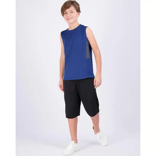 Real Essentials 5 Pack Boys DryFit Active Athletic Performance Tank TopSet 8