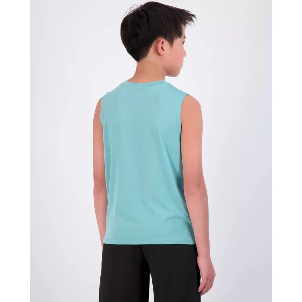 Real Essentials 5 Pack Boys DryFit Active Athletic Performance Tank TopSet 9