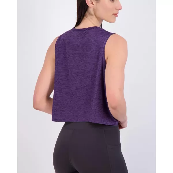 Real Essentials 5 Pack Womens Dry Fit Crop Summer Tank Top  Gym Yoga Workout Sports Tee Available in Plus SizeStandard Set 3