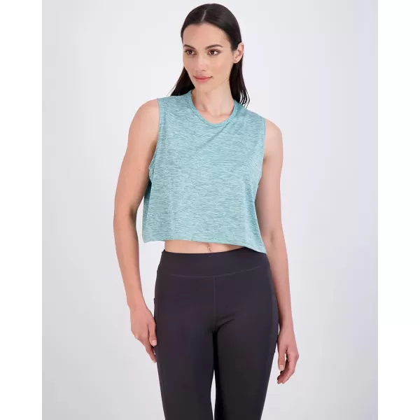 Real Essentials 5 Pack Womens Dry Fit Crop Summer Tank Top  Gym Yoga Workout Sports Tee Available in Plus SizeStandard Set 3