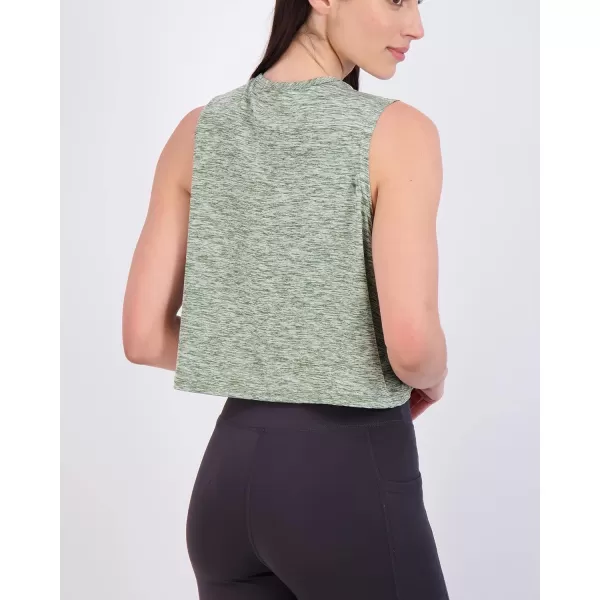 Real Essentials 5 Pack Womens Dry Fit Crop Summer Tank Top  Gym Yoga Workout Sports Tee Available in Plus SizeStandard Set 4