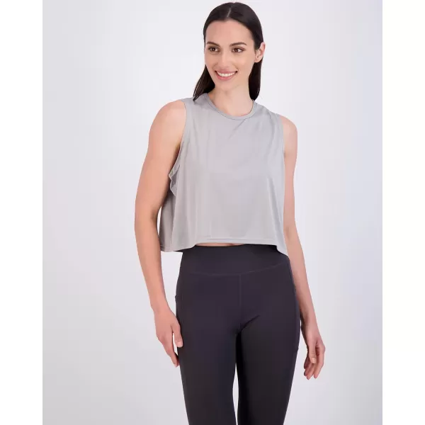 Real Essentials 5 Pack Womens Dry Fit Crop Summer Tank Top  Gym Yoga Workout Sports Tee Available in Plus SizeStandard Set 5
