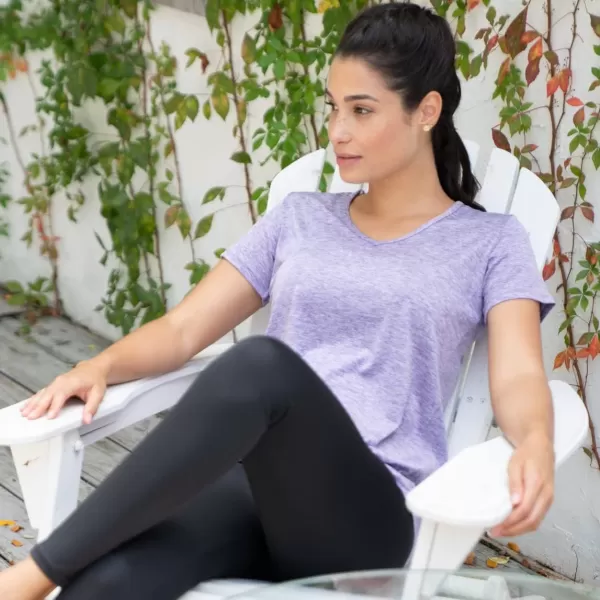 Real Essentials 5 Pack Womens Short Sleeve VNeck Activewear TShirt DryFit Wicking Yoga Top Available in PlusRegular Size Set 12
