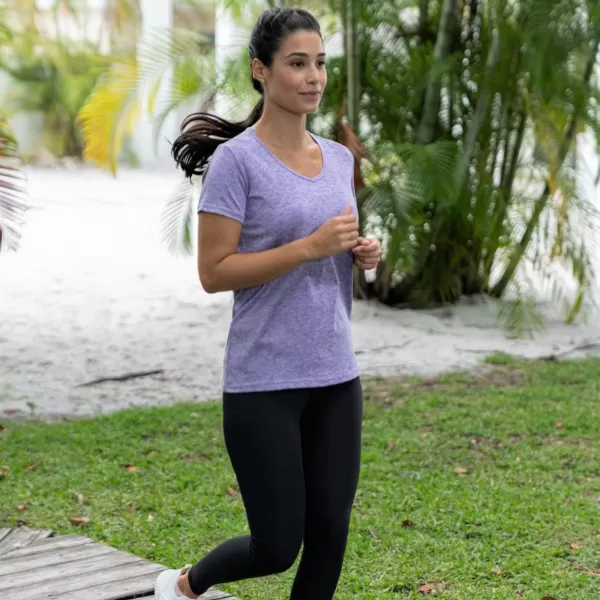 Real Essentials 5 Pack Womens Short Sleeve VNeck Activewear TShirt DryFit Wicking Yoga Top Available in PlusRegular Size Set 8