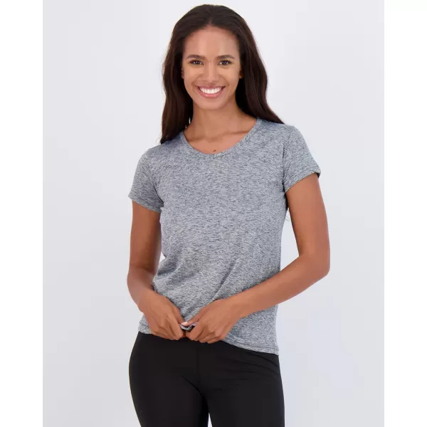Real Essentials 5 Pack Womens Short Sleeve VNeck Activewear TShirt DryFit Wicking Yoga Top Available in PlusRegular Size Set 8