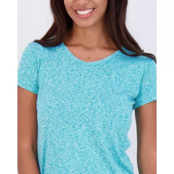 Real Essentials 5 Pack Womens Short Sleeve VNeck Activewear TShirt DryFit Wicking Yoga Top Available in PlusRegular Size Set 8