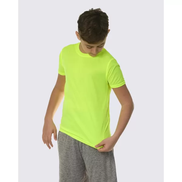 Real Essentials 5 Pack Youth DryFit Moisture Wicking Active Athletic Performance ShortSleeve TShirt Boys  GirlsSet K