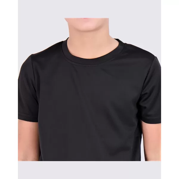 Real Essentials 5 Pack Youth Mesh Moisture Wicking Active Athletic Performance ShortSleeve TShirt Boys amp GirlsSet G