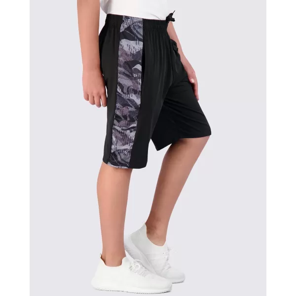 Real Essentials 5Pack Youth DryFit Active Athletic Basketball Gym Shorts with Pockets Boys amp GirlsSet H