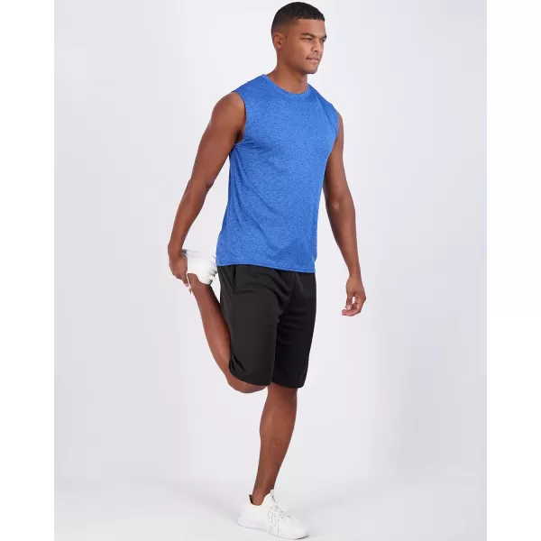 Real Essentials 3  5 Pack Mens DryFit Active Athletic Tech Tank Top  Regular and Big  Tall Sizes S5XLTRegular Size  Set L