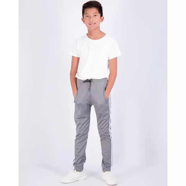 Real Essentials 3 Pack Boys Mesh Active Athletic Casual Jogger Sweatpants with PocketsSet 5