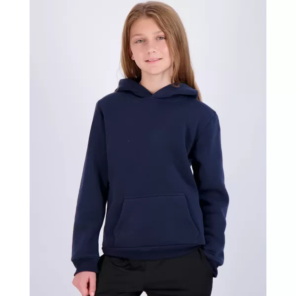 Real Essentials 3 Pack Girls Soft Brushed Fleece Pullover Hoodie Sweatshirt With Kangaroo Pocket Ages 716Set 6