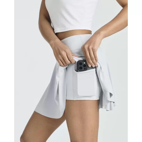 Real Essentials 3 Pack Womens 14 Layered Ruffle Flowy Tennis Golf Skorts Pockets Pleated Mini Skirt Athletic Liner ShortsSet 2