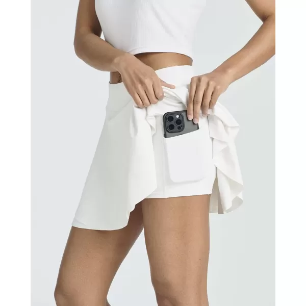 Real Essentials 3 Pack Womens 14 Layered Ruffle Flowy Tennis Golf Skorts Pockets Pleated Mini Skirt Athletic Liner ShortsSet 5