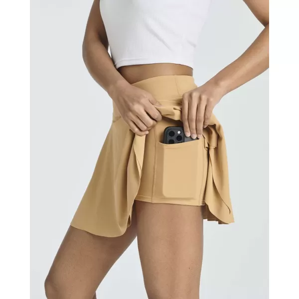 Real Essentials 3 Pack Womens 14 Layered Ruffle Flowy Tennis Golf Skorts Pockets Pleated Mini Skirt Athletic Liner ShortsSet 6