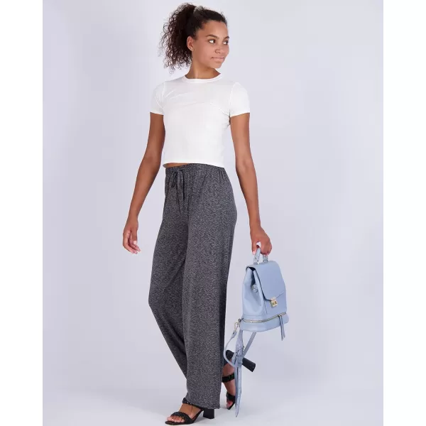 Real Essentials 3 Pack Womens Wide Leg Palazzo Lounge Pants Drawstring  Loose Casual Pajama Pants Available In PlusPlus Size Set 2