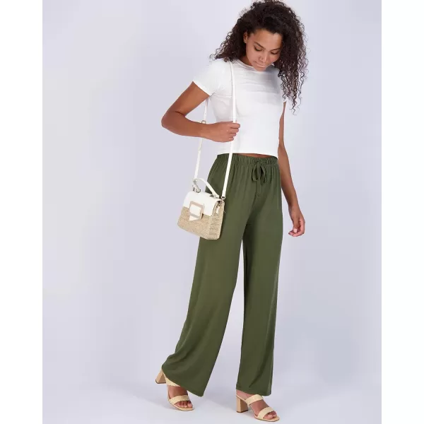 Real Essentials 3 Pack Womens Wide Leg Palazzo Lounge Pants Drawstring  Loose Casual Pajama Pants Available In PlusPlus Size Set 6