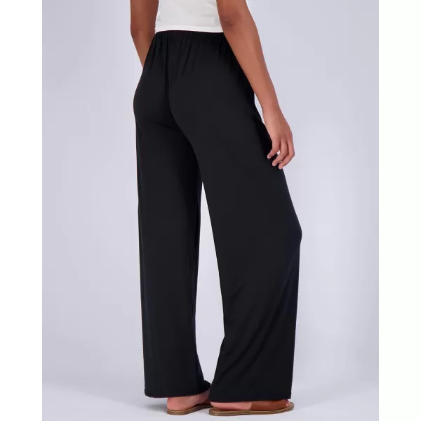 Real Essentials 3 Pack Womens Wide Leg Palazzo Lounge Pants Drawstring  Loose Casual Pajama Pants Available In PlusPlus Size Set 6