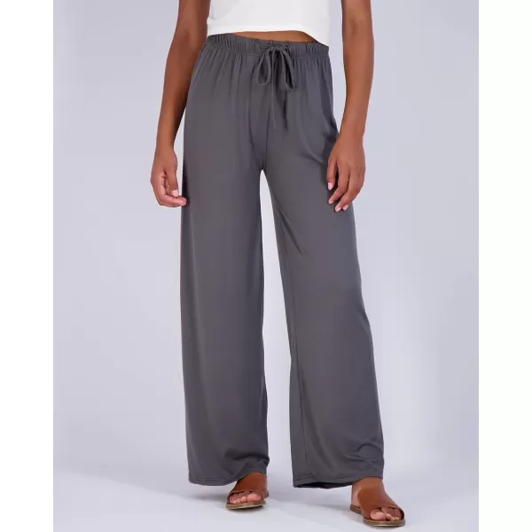 Real Essentials 3 Pack Womens Wide Leg Palazzo Lounge Pants Drawstring  Loose Casual Pajama Pants Available In PlusRegular Set 4