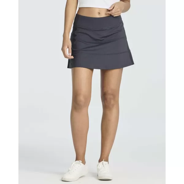 Real Essentials 3 PackWomens Pleated Tennis Skorts Golf Skirt for Woman High Waisted Lightweight Athletic Shorts PocketsSet 1
