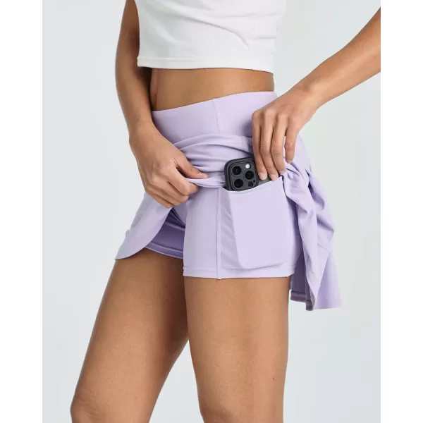 Real Essentials 3 PackWomens Pleated Tennis Skorts Golf Skirt for Woman High Waisted Lightweight Athletic Shorts PocketsSet 1