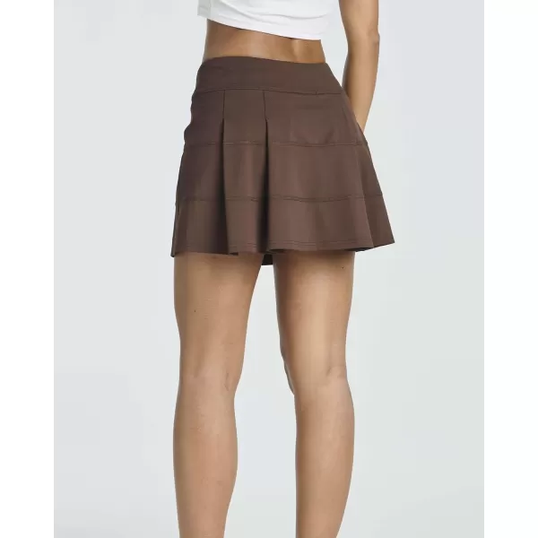 Real Essentials 3 PackWomens Pleated Tennis Skorts Golf Skirt for Woman High Waisted Lightweight Athletic Shorts PocketsSet 2