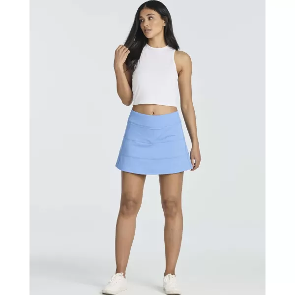 Real Essentials 3 PackWomens Pleated Tennis Skorts Golf Skirt for Woman High Waisted Lightweight Athletic Shorts PocketsSet 4