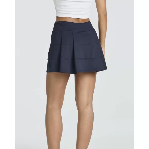 Real Essentials 3 PackWomens Pleated Tennis Skorts Golf Skirt for Woman High Waisted Lightweight Athletic Shorts PocketsSet 5