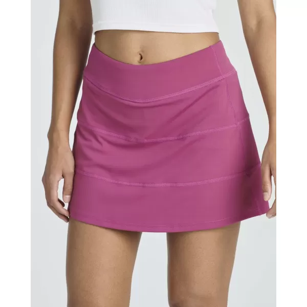 Real Essentials 3 PackWomens Pleated Tennis Skorts Golf Skirt for Woman High Waisted Lightweight Athletic Shorts PocketsSet 5