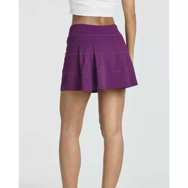 Real Essentials 3 PackWomens Pleated Tennis Skorts Golf Skirt for Woman High Waisted Lightweight Athletic Shorts PocketsSet 6