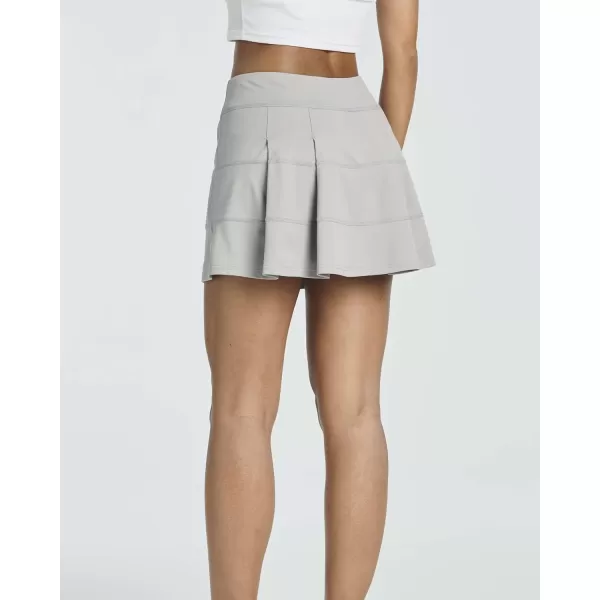 Real Essentials 3 PackWomens Pleated Tennis Skorts Golf Skirt for Woman High Waisted Lightweight Athletic Shorts PocketsSet 7
