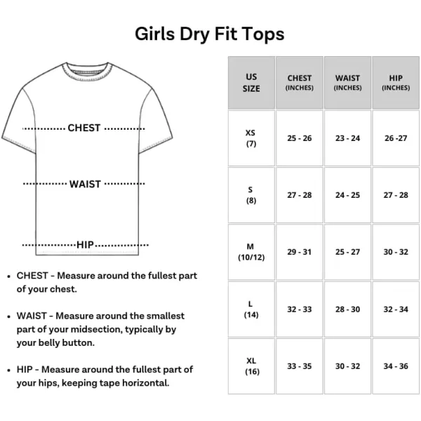 Real Essentials 4 Pack Girls Short Sleeve DryFit Crew Neck Active Athletic Performance TShirtSet 3