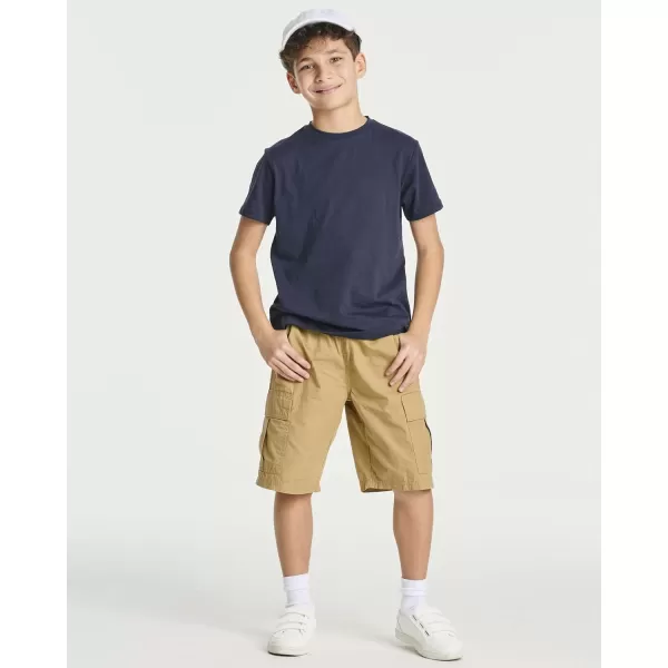 Real Essentials 5 Pack Boys Cotton Short Sleeve Crew Neck TShirts Outdoor Ages 418Set 3