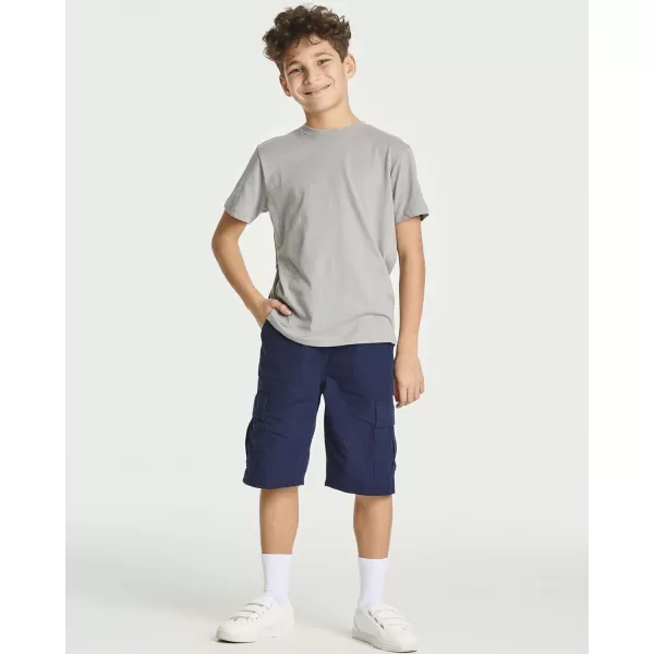 Real Essentials 5 Pack Boys Cotton Short Sleeve Crew Neck TShirts Outdoor Ages 418Set 6