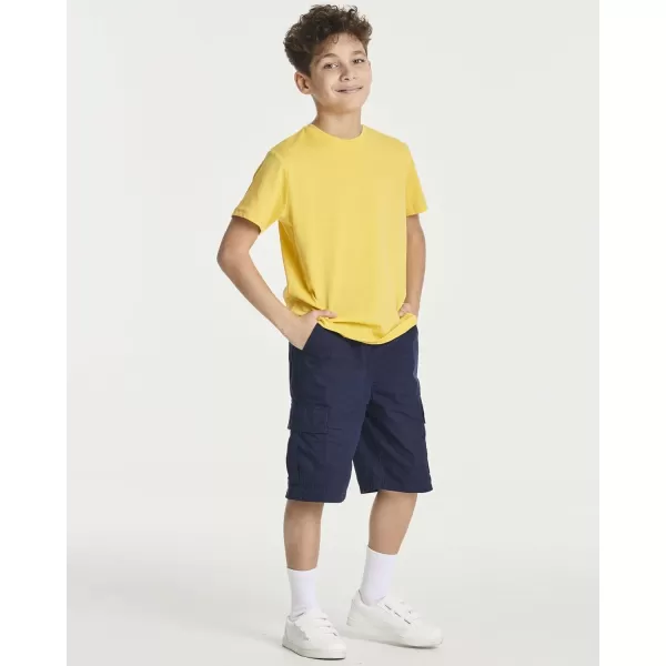 Real Essentials 5 Pack Boys Cotton Short Sleeve Crew Neck TShirts Outdoor Ages 418Set 7