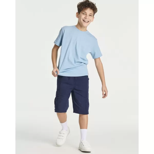 Real Essentials 5 Pack Boys Cotton Short Sleeve Crew Neck TShirts Outdoor Ages 418Set 8